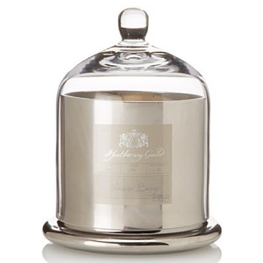 Mescente Luxury Silver Kuppellokk Duftlysholder glassskuppelkrukker