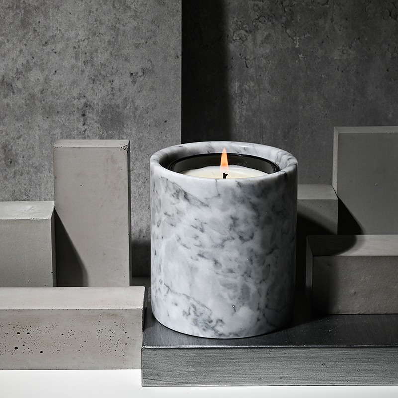 M&Scent Engros Luksus tilpasset dekorasjon Private Label Svart Glass Krystall Duftende soyavokslys