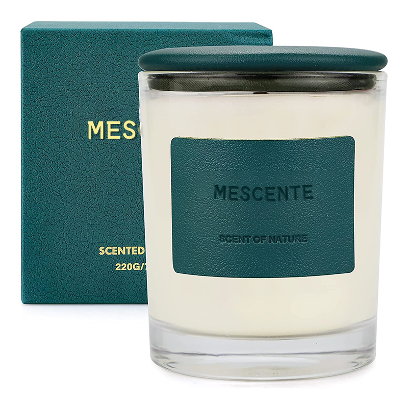 M&Scent Engros Vakre resirkulerte glasskrukker stearinlys I Kina, Relax Candle