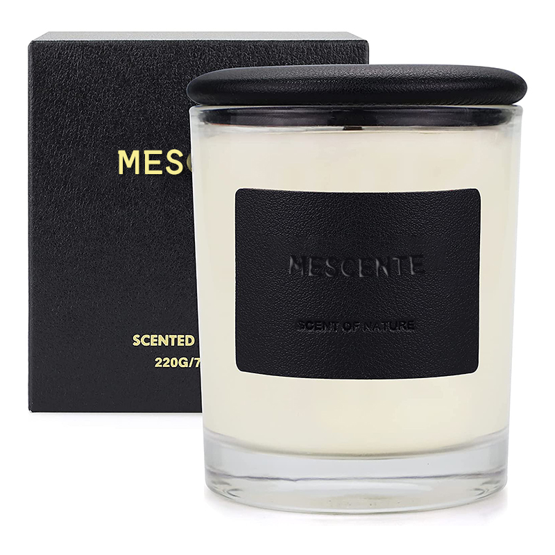 M&Scent Engros Vakre resirkulerte glasskrukker stearinlys I Kina, Relax Candle