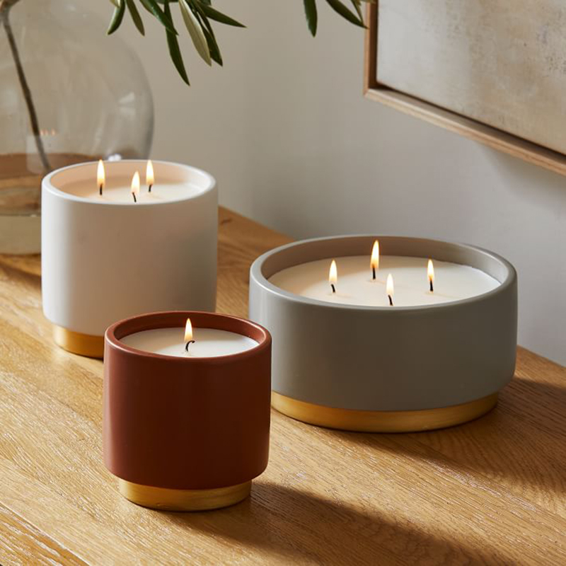 Private Label duftlys Hjemmedekorasjon, håndlaget 4 Wick duftlys med krystaller
