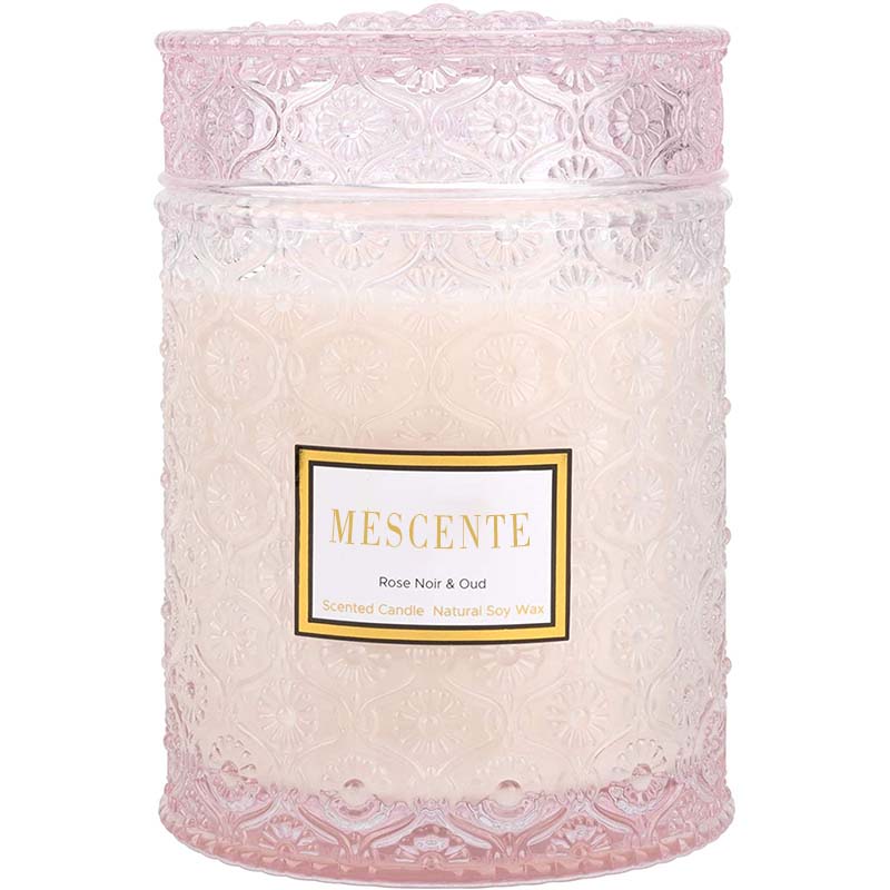 M&S cent Hjemmelaget Eucalyptus Spearmint Soy Voks Tørket Flower Scent Spa Candle