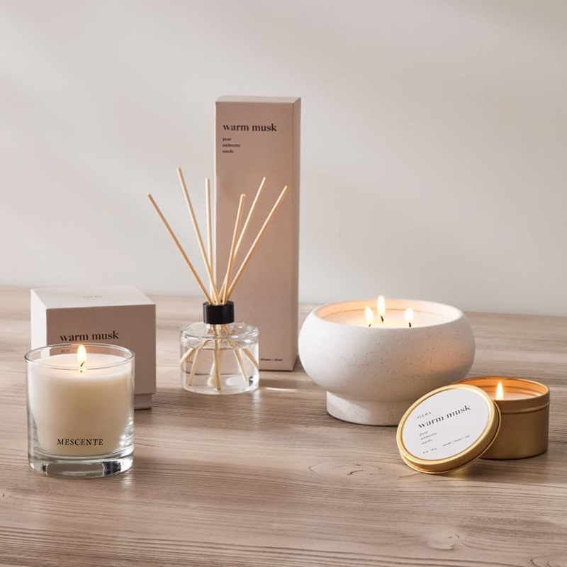 M&Scent tilpasset luksus private label blomsterrør diffuser med boks