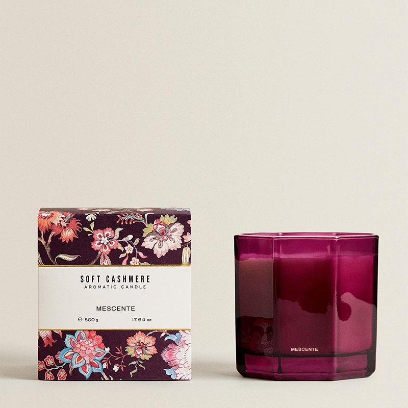 M&Scent Luksus juleduftlys Aromaterapi Aroma Soyavokslys i svart glasskrukke gaveeske