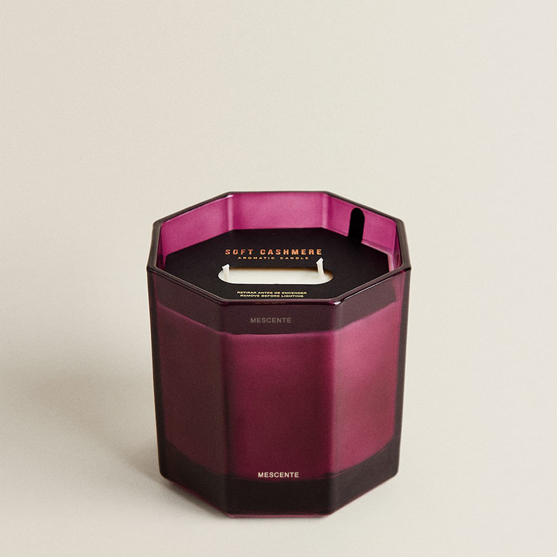 M&Scent Luksus juleduftlys Aromaterapi Aroma Soyavokslys i svart glasskrukke gaveeske