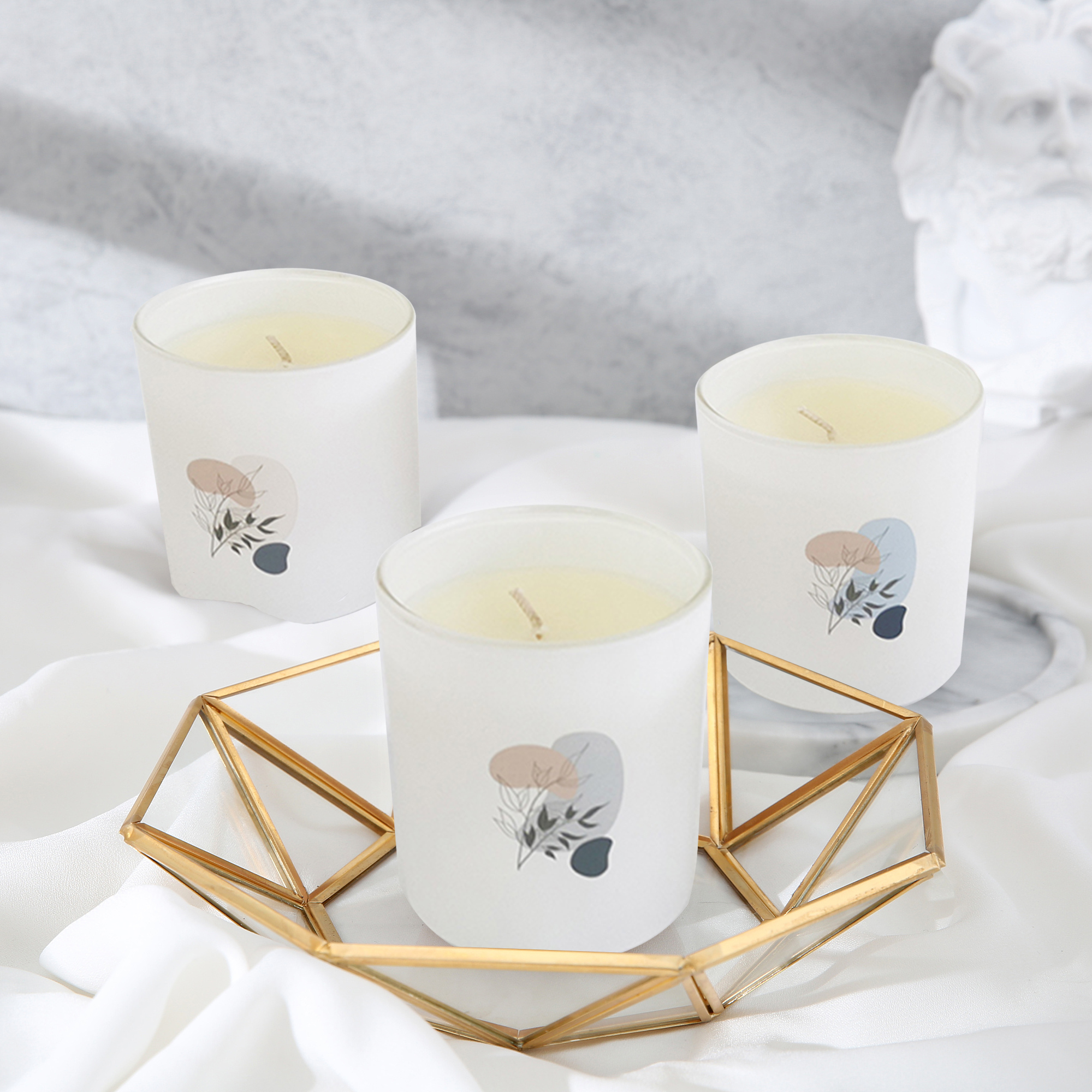 M&Scent Multiple høykvalitets 100 % naturlig aromaduftende soyalys i glasskrukke med lokk