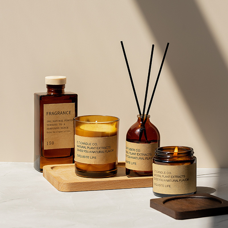 M&Scent luksusinnredning hjemmerørsspreder og duftlyssett med boksemballasje