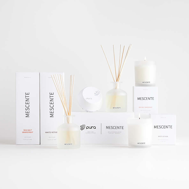 M&Scent luksus private label lilla farge aroma siv diffuser gaset med eske