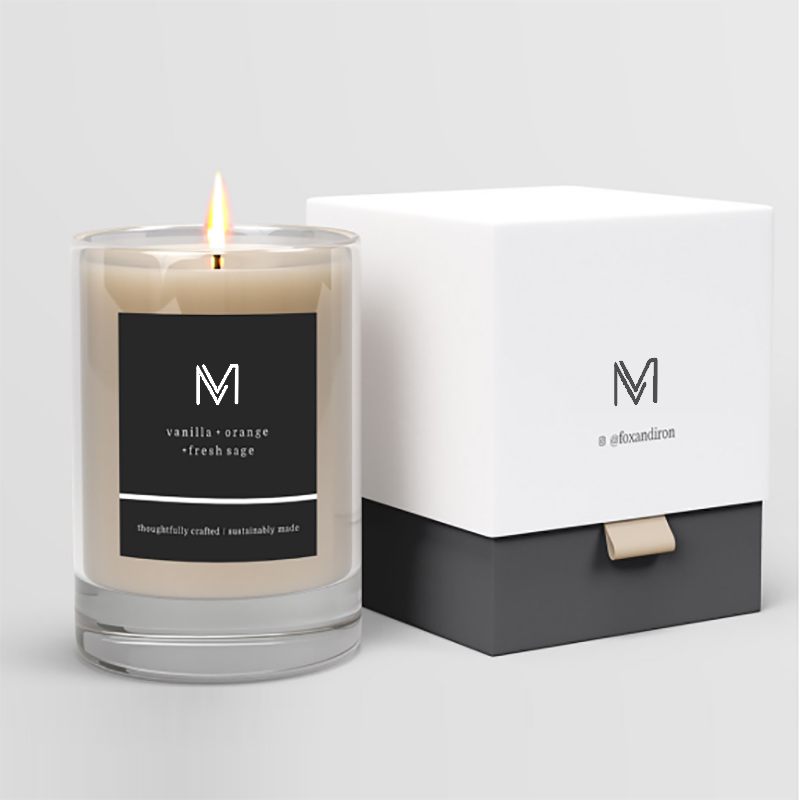 M&Scent engrosfabrikk direkte luksus private label soyavoks duftlys med boks i bulk