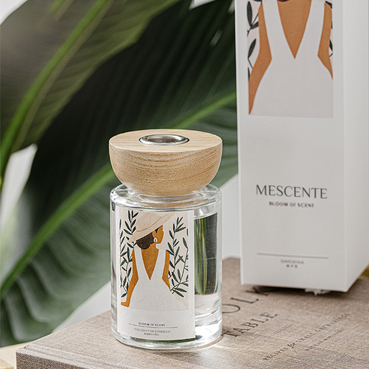 M&Scent engros private label glassflaskepinne reed diffuser sett med propp