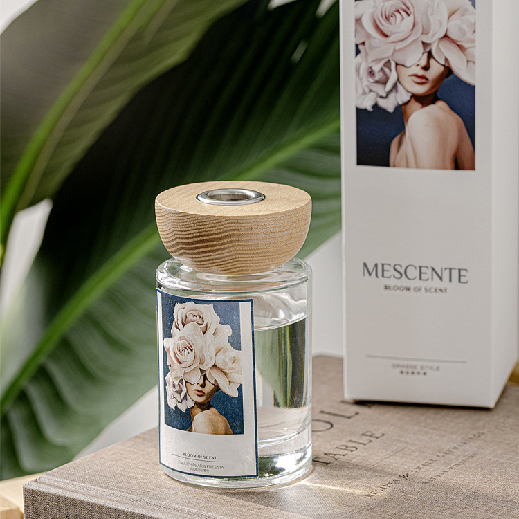 M&Scent engros private label glassflaskepinne reed diffuser sett med propp