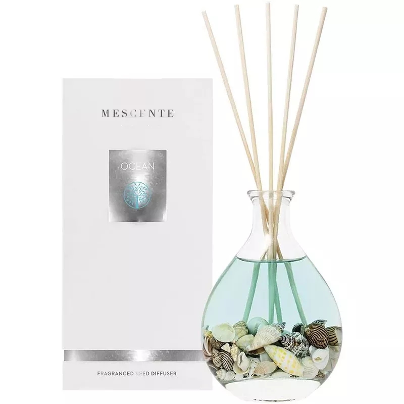 M&Scent engros luksus private label glassflaske rottingpinne siv diffusersett med propp