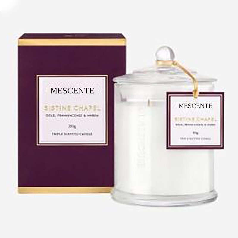 M&Scent Engros Luksus Custom Private Label Julekuppelkrukke Duftende soyalys med lokk