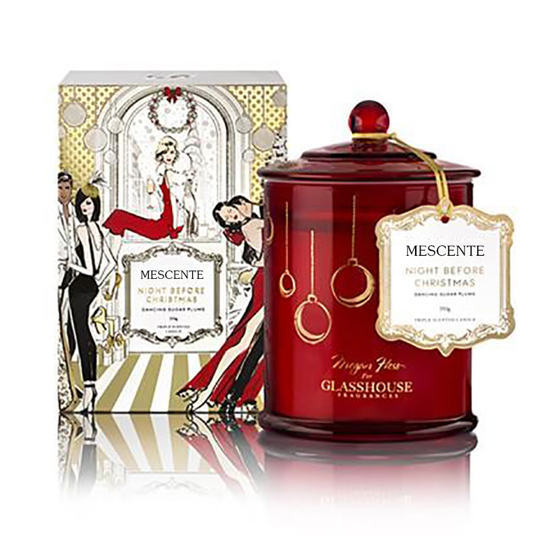 M&Scent Engros Luksus Custom Private Label Julekuppelkrukke Duftende soyalys med lokk