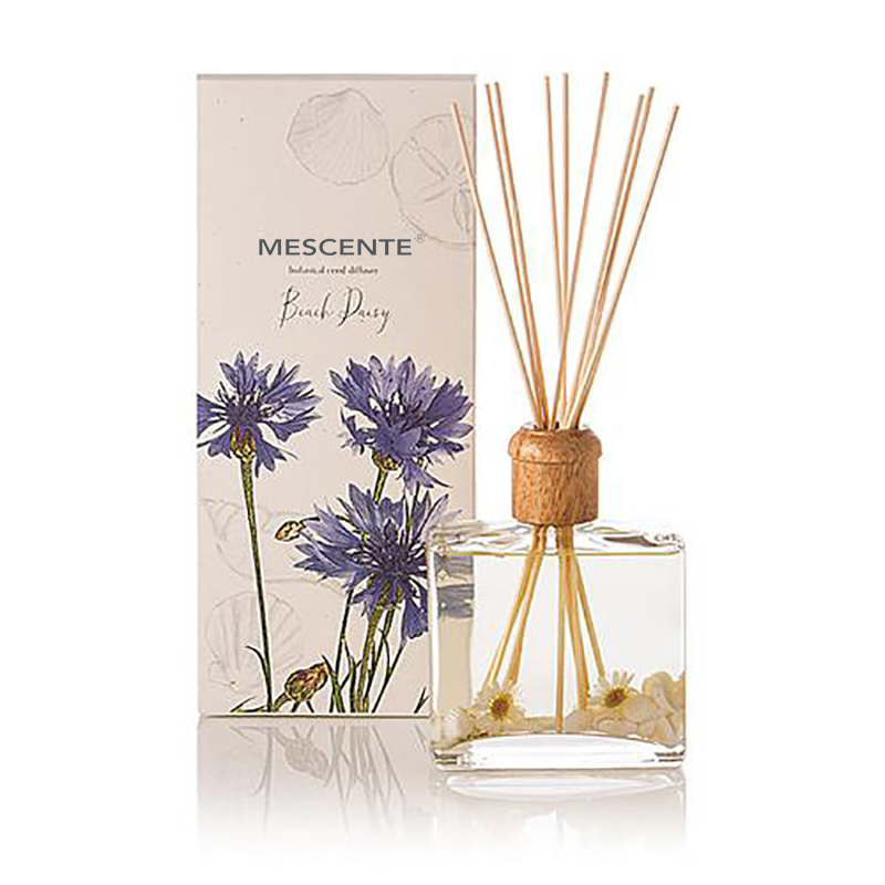 Engros Høykvalitets Luksus Custom Private Label Blomst Sola Wood Aroma Reed Diffuser med boks