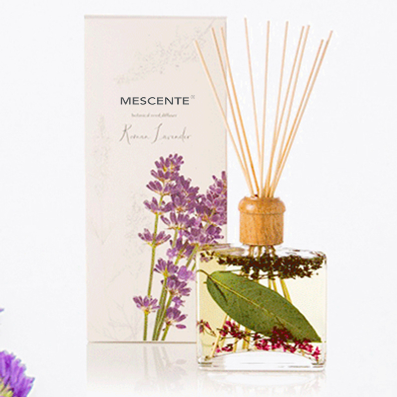 Engros Høykvalitets Luksus Custom Private Label Blomst Sola Wood Aroma Reed Diffuser med boks