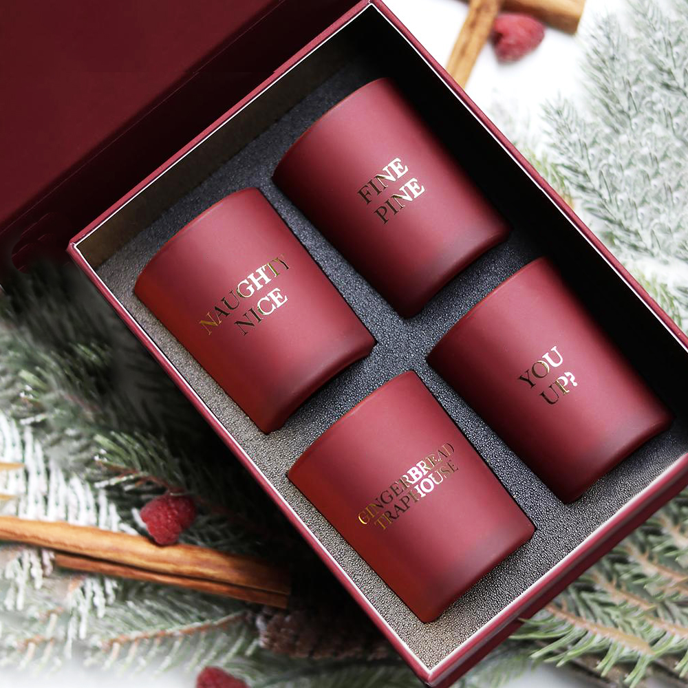 M&Scent luksus private label hjemmeinnredning aroma duftlys gavesett på 4