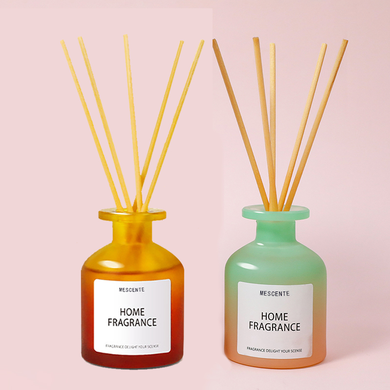 Engros Unik Glassflaske Duft Blomster Reed Diffuser Olje Refill Med Emballasje Esker Gavesett