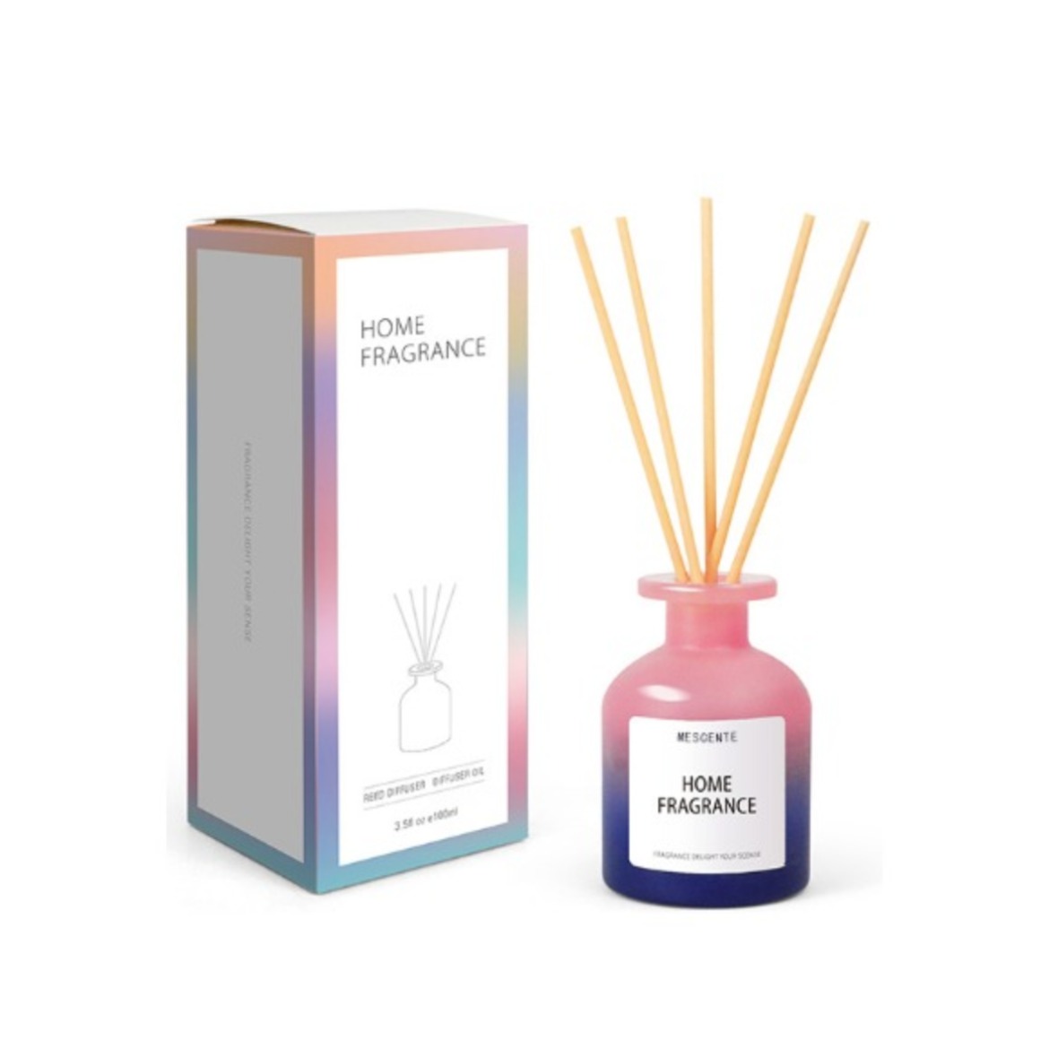 Engros Unik Glassflaske Duft Blomster Reed Diffuser Olje Refill Med Emballasje Esker Gavesett