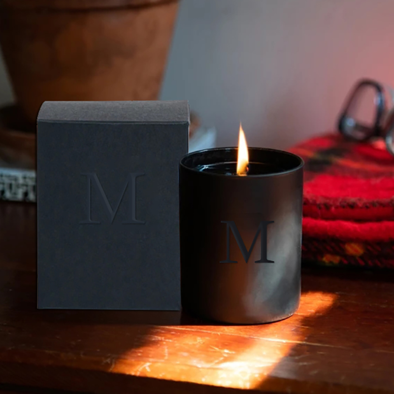 M&Scent Engros Luksus Sort Unike Krukker Bryllup Dekorative Duftende Soya Lys Med Krystaller