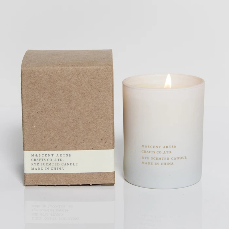 M&Scent Engros Billig Private Label Large White Wood Wick Aromaterapi Duftende eterisk oljelys