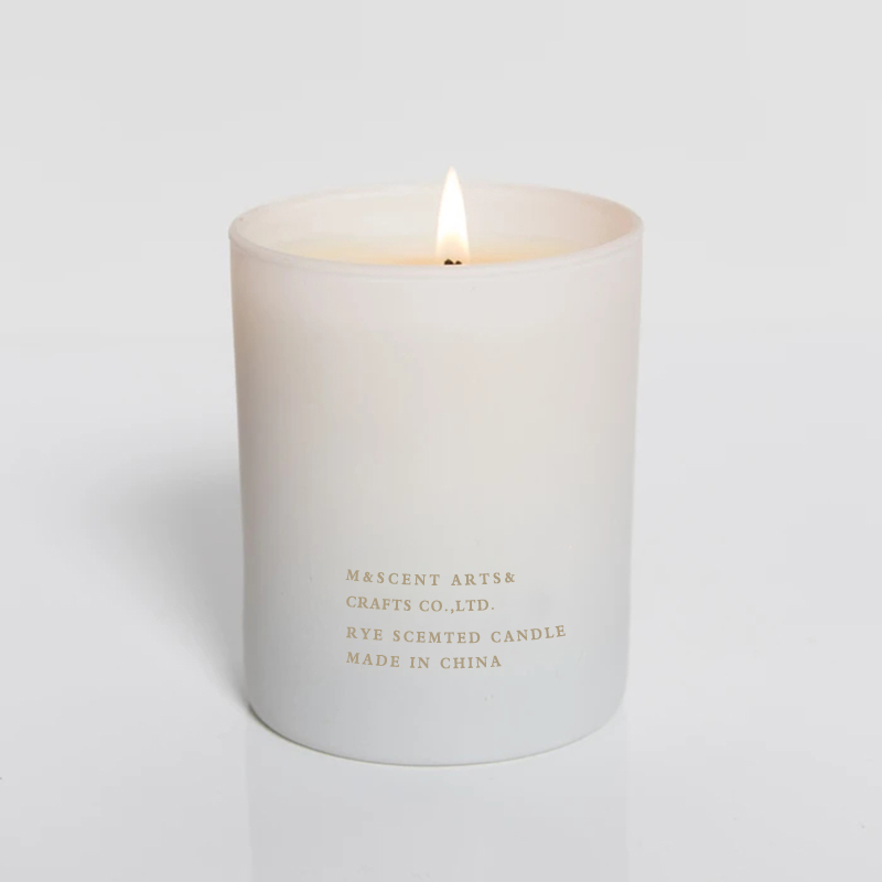 M&Scent Engros Billig Private Label Large White Wood Wick Aromaterapi Duftende eterisk oljelys