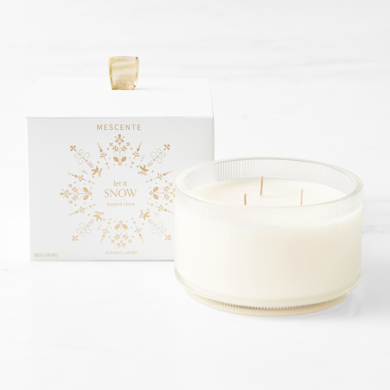 M&Scent Custom Made Logo Hjemmelaget Organic Clarity Duftende soyalys Private Label i glasskrukke
