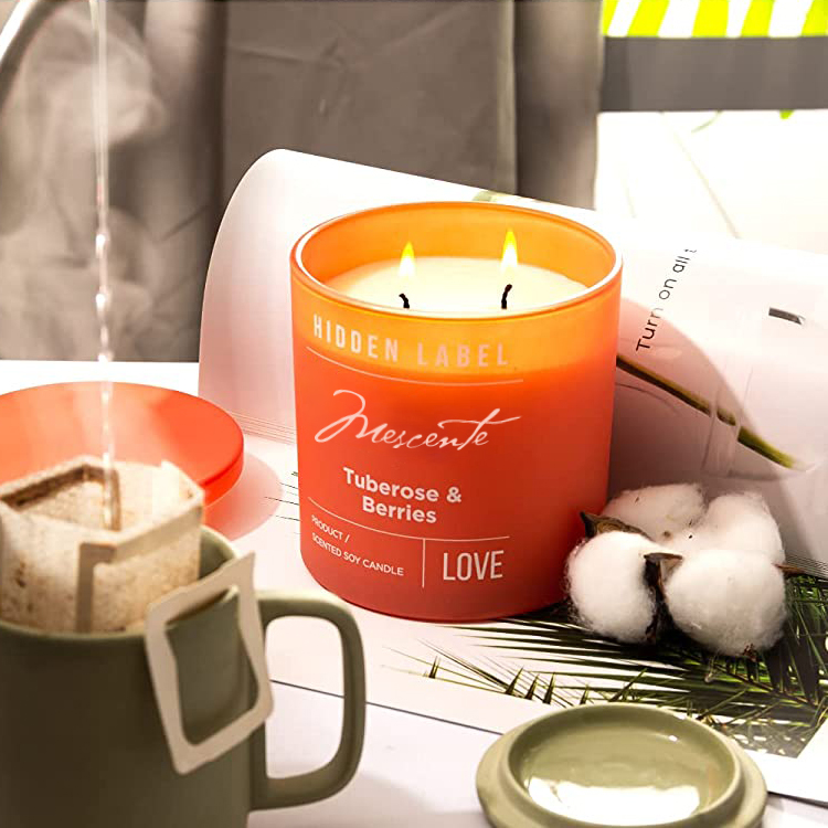 M&Scent Engros Luksus Private Label Sorte Krukker Duftende Soyavokslys Med Krystaller