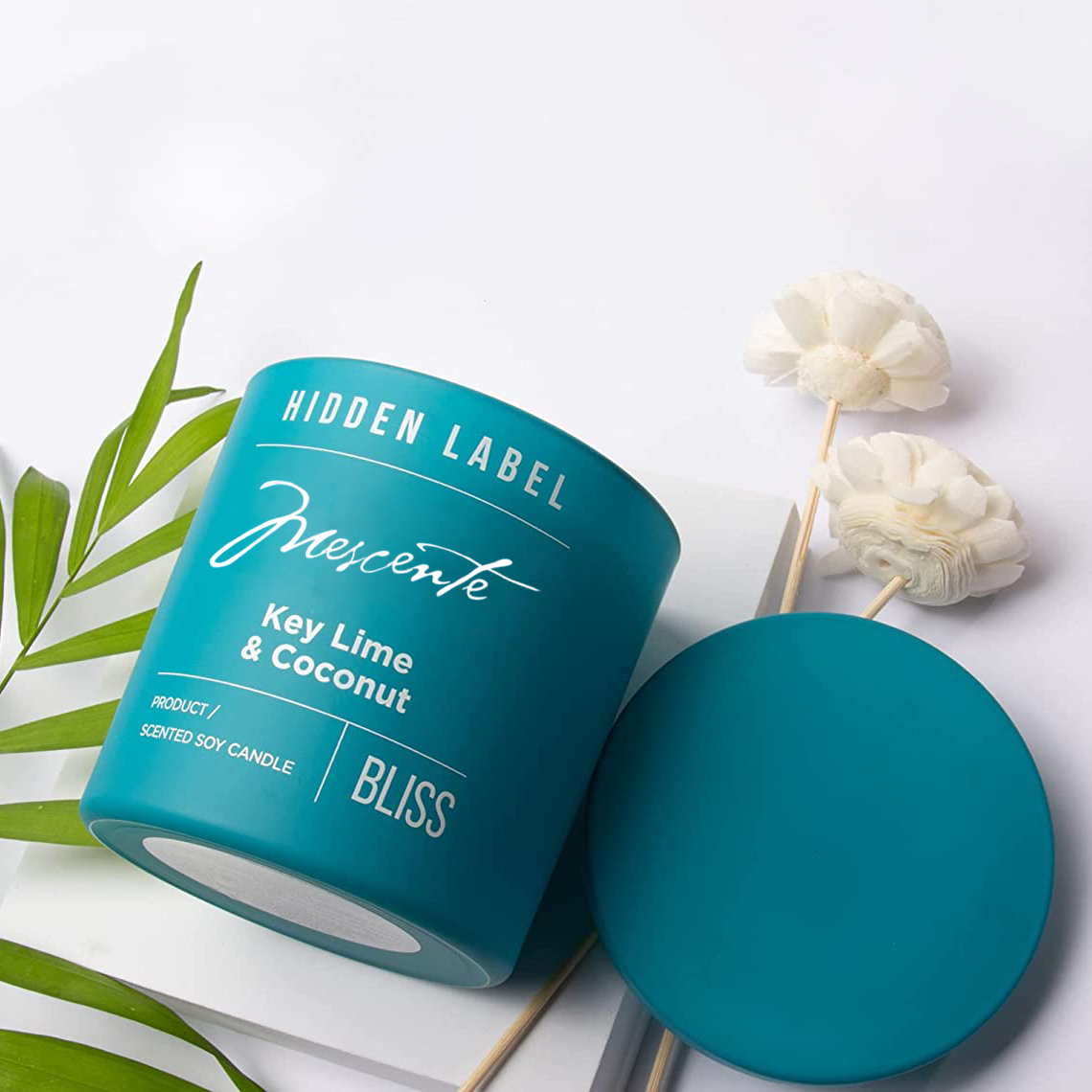 M&Scent Engros Luksus Private Label Sorte Krukker Duftende Soyavokslys Med Krystaller