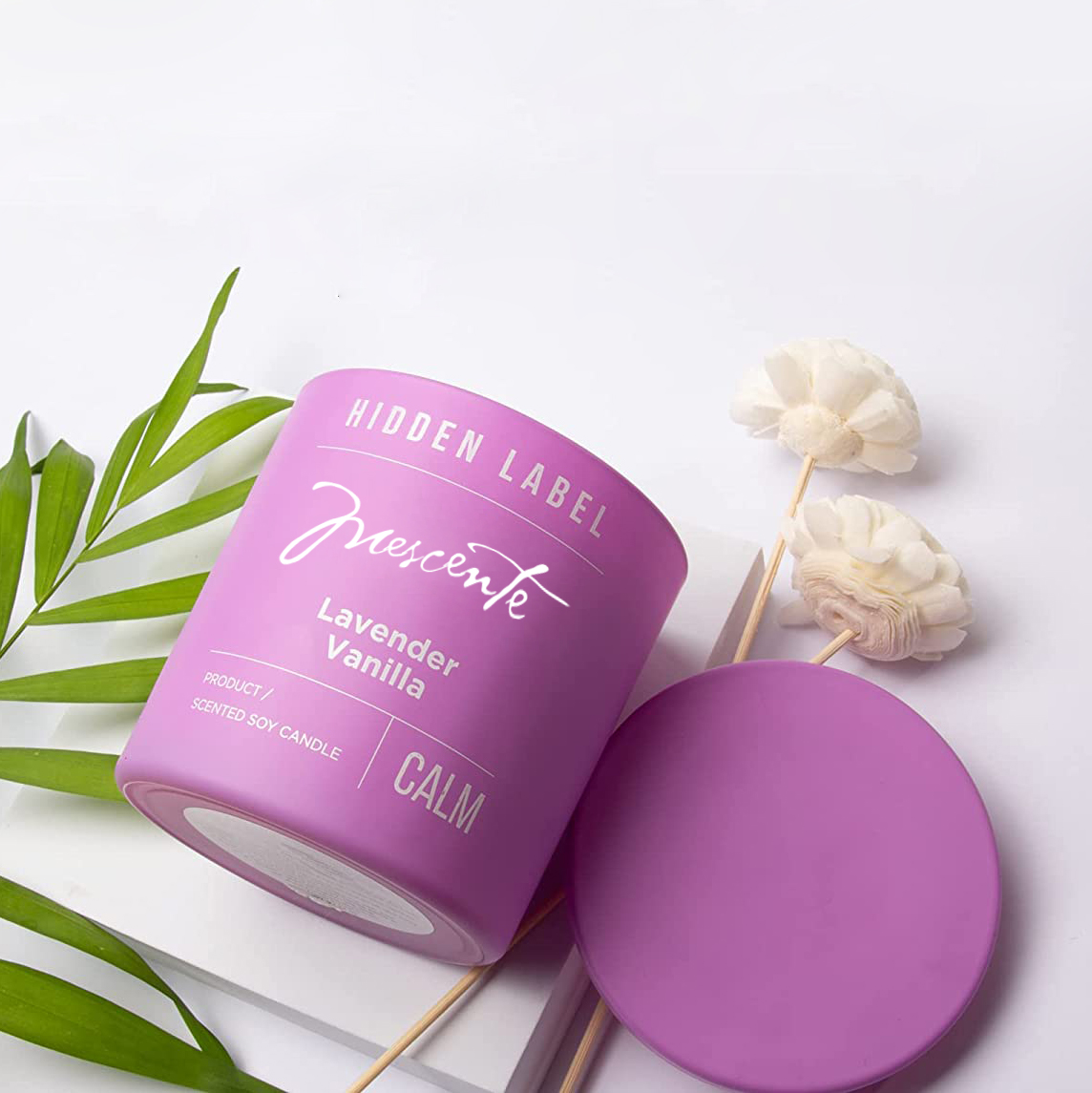 M&Scent Engros Luksus Private Label Sorte Krukker Duftende Soyavokslys Med Krystaller