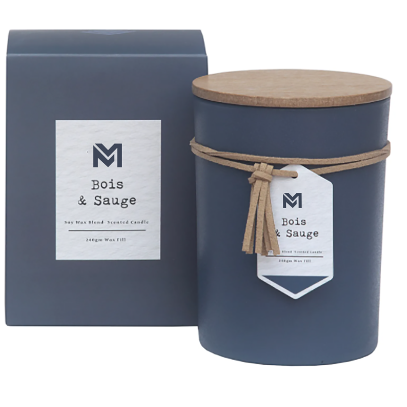 M&S duft Engros Private Label Trelokk Aromaterapi Duft Soyavoks stearinlys Gavesett i glasskrukke