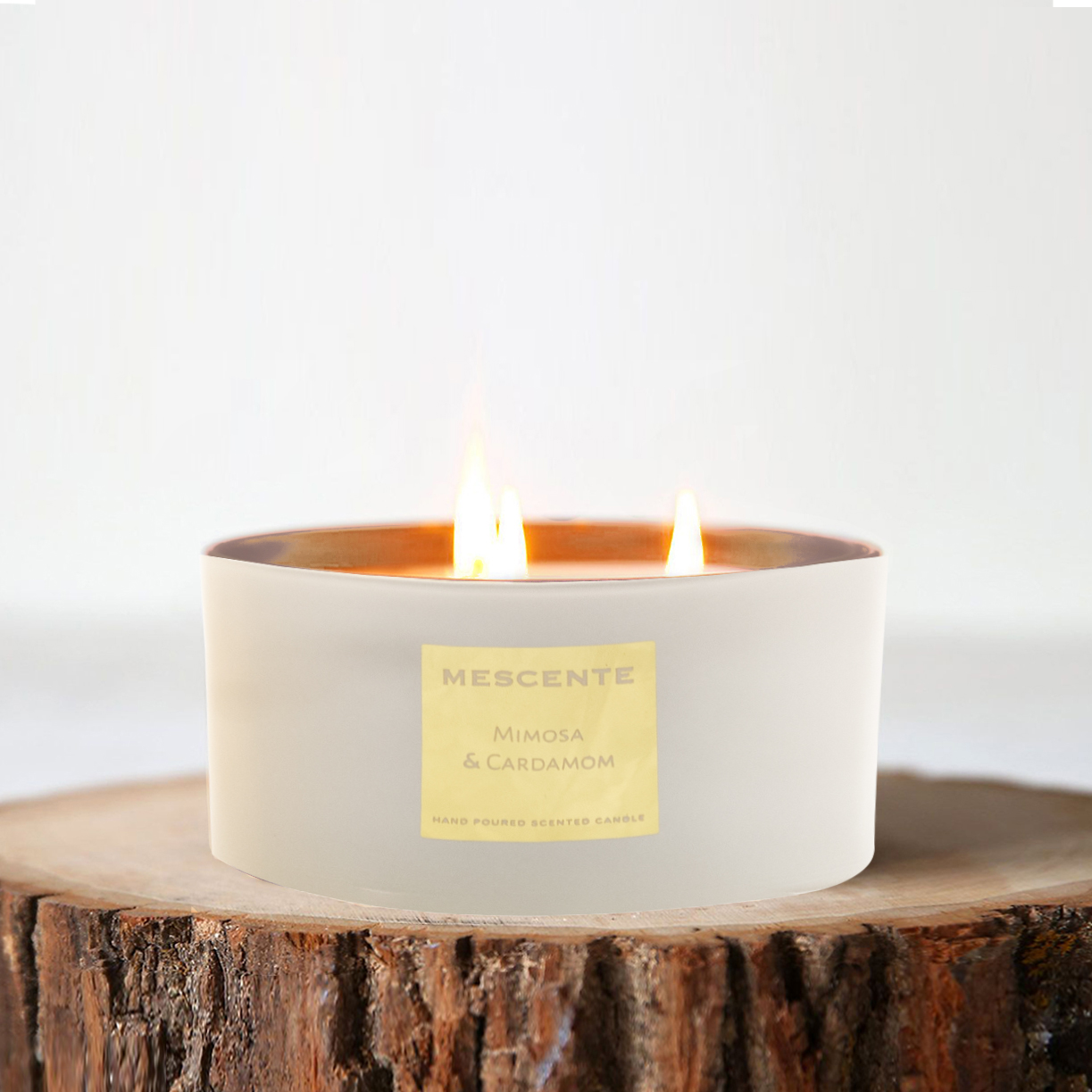 M&Scent engros dekorativ aromaterapi 3-veker duftende kokospalme stearinlys gavesett