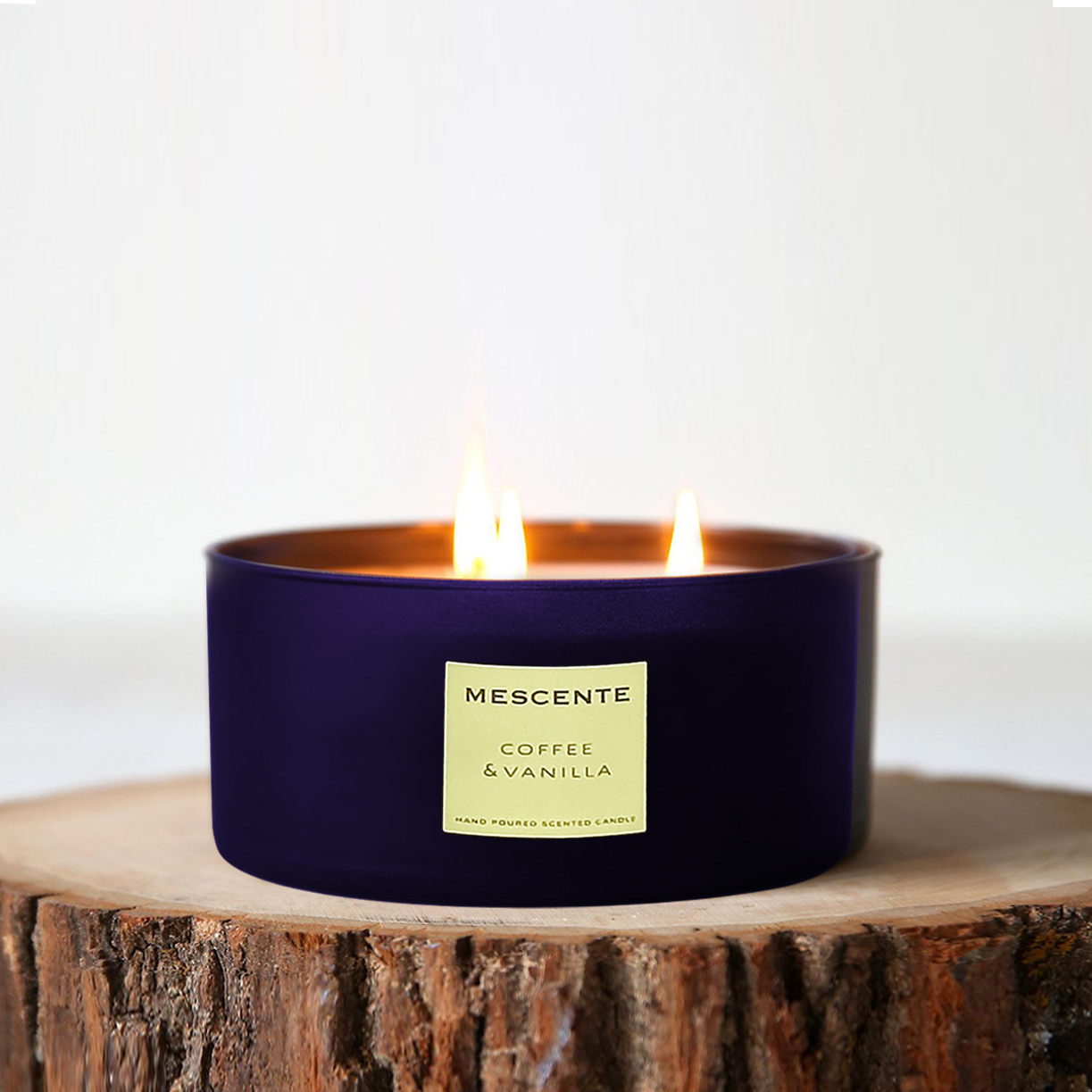M&Scent engros dekorativ aromaterapi 3-veker duftende kokospalme stearinlys gavesett