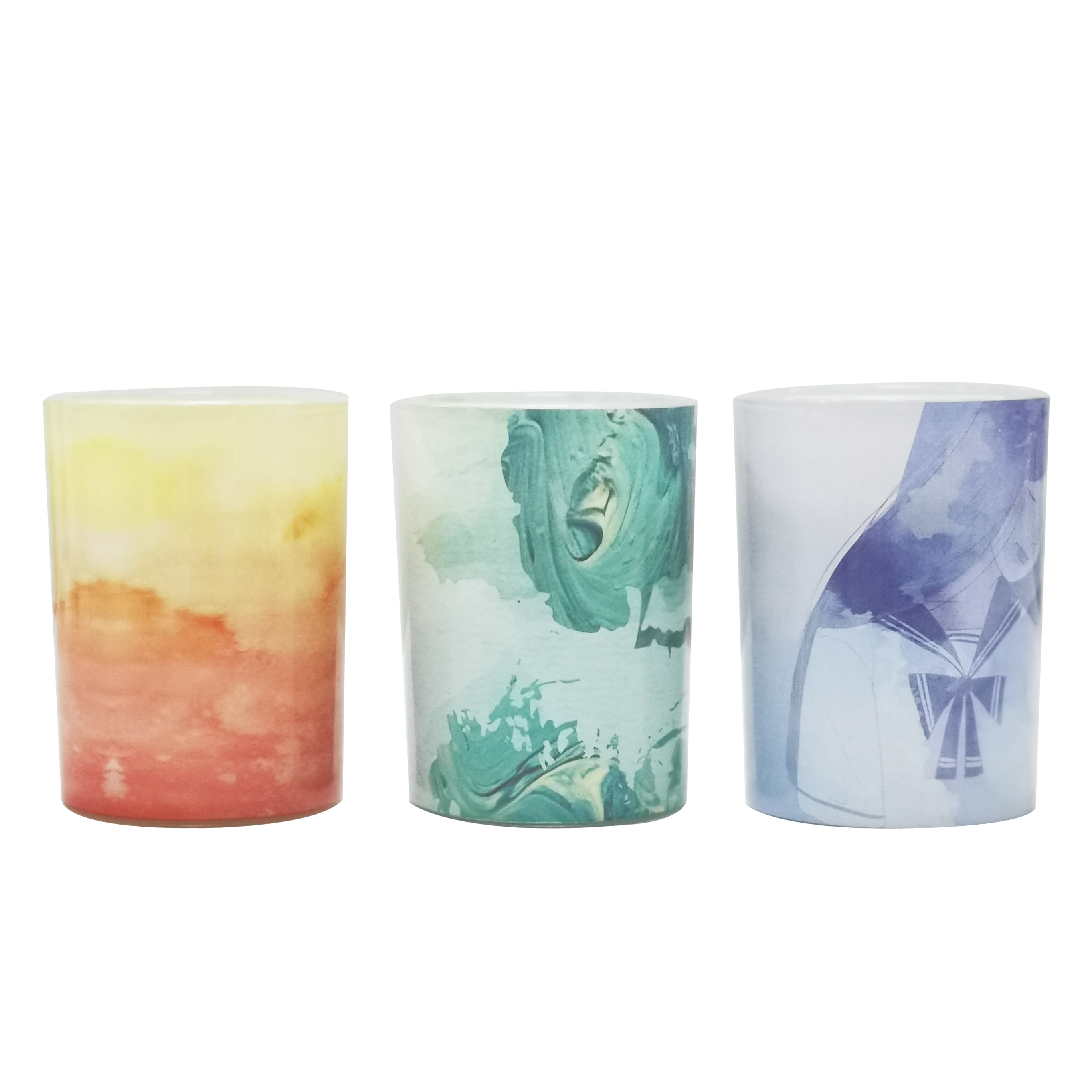 M&Scent engros private label grønn glasskrukke palmelys, åndelige stearinlys