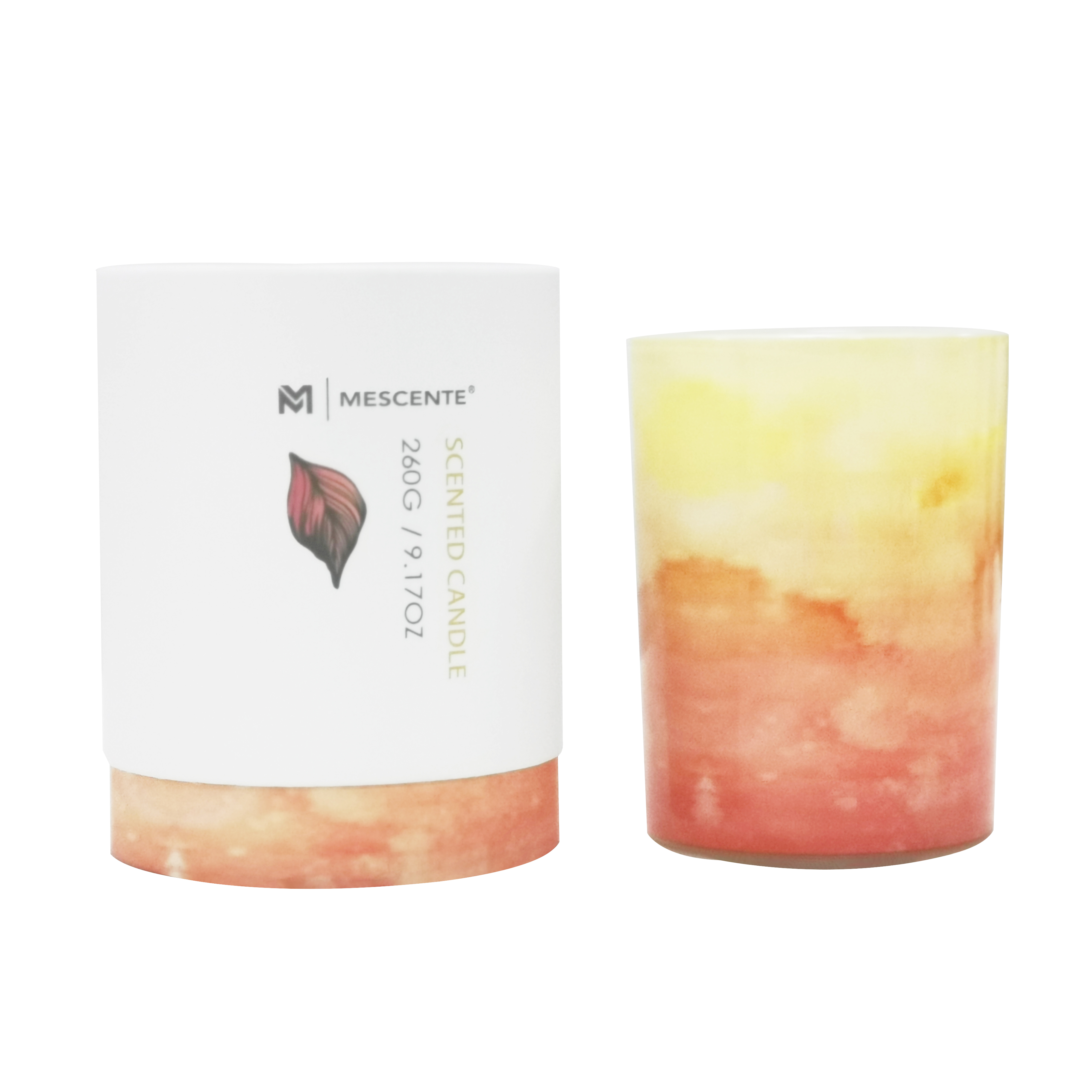 M&Scent engros private label grønn glasskrukke palmelys, åndelige stearinlys