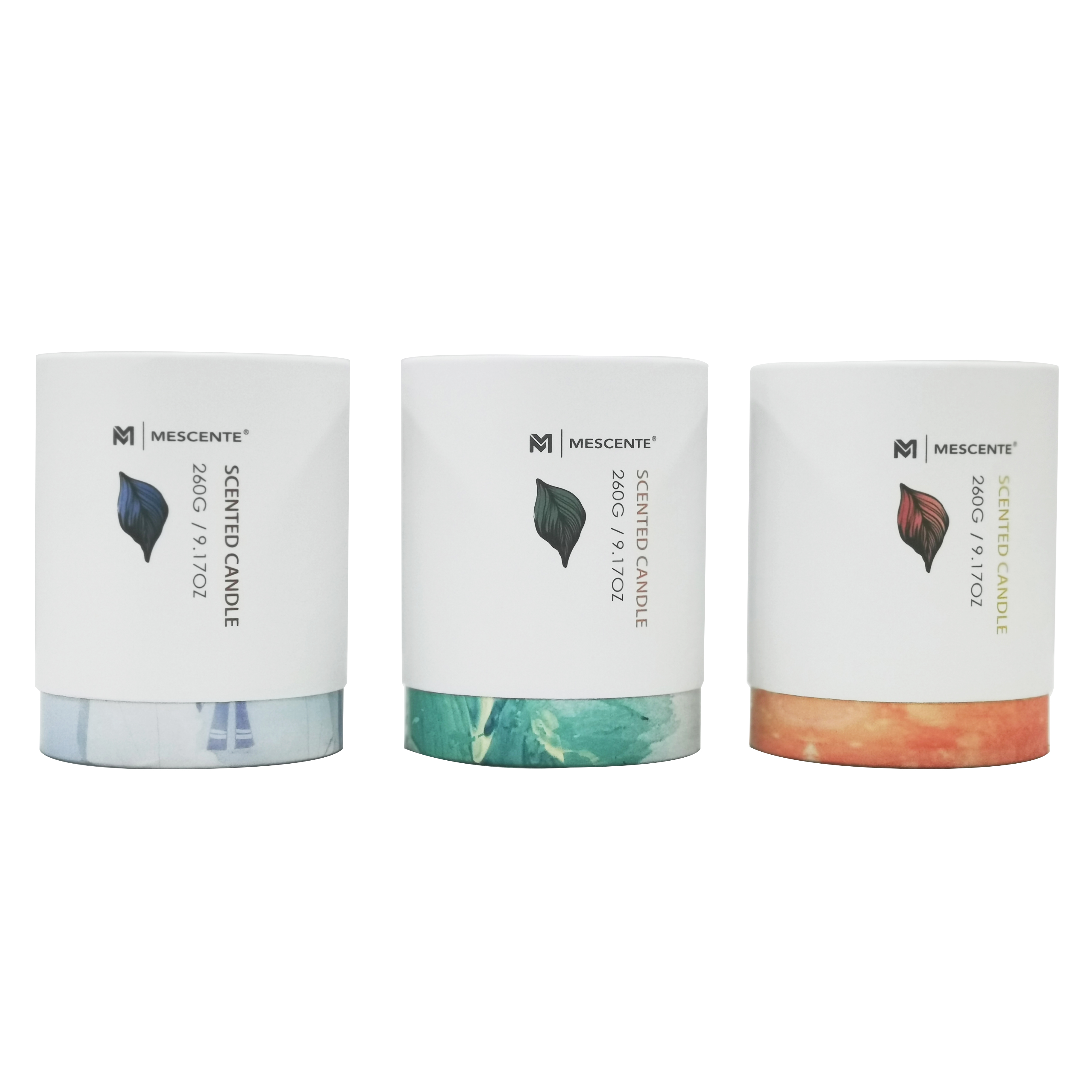 M&Scent engros private label grønn glasskrukke palmelys, åndelige stearinlys