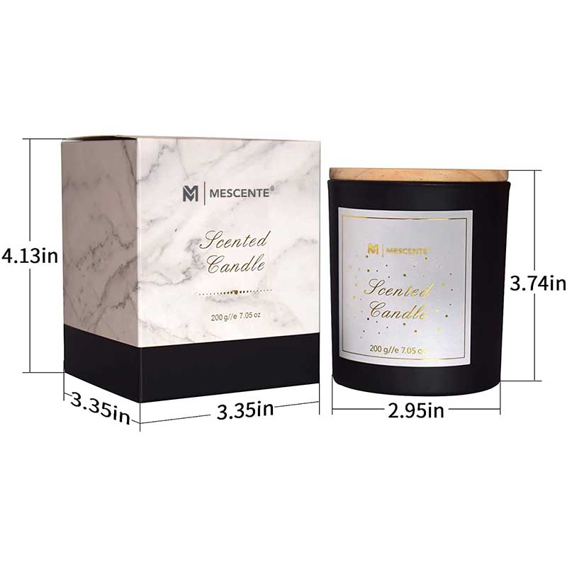 M&Scent Custom Logo Mini Rund Krystallglassflaske Sterk Kaffe Soyavoks Duftlys med boks i bulk