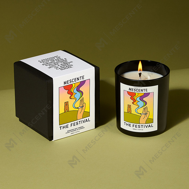 M&Scent Engros Luksus Custom Private Label Håndlaget Jul Krystallaroma Duft Soyavokslys