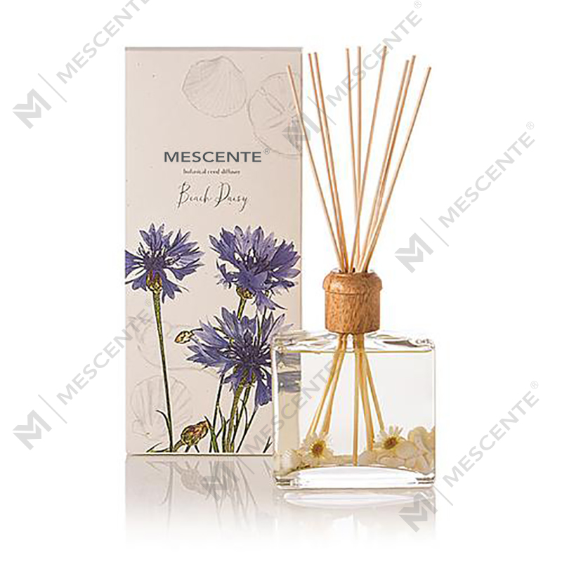 Engros Høykvalitets Luksus Custom Private Label Blomst Sola Wood Aroma Reed Diffuser med boks