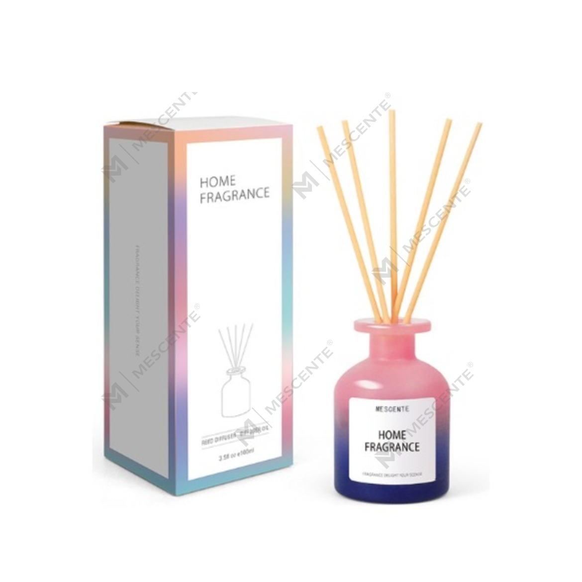 Engros Unik Glassflaske Duft Blomster Reed Diffuser Olje Refill Med Emballasje Esker Gavesett