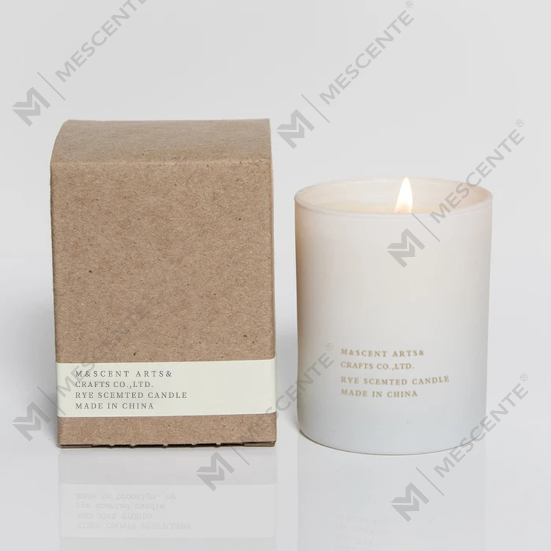 M&Scent Engros Billig Private Label Large White Wood Wick Aromaterapi Duftende eterisk oljelys