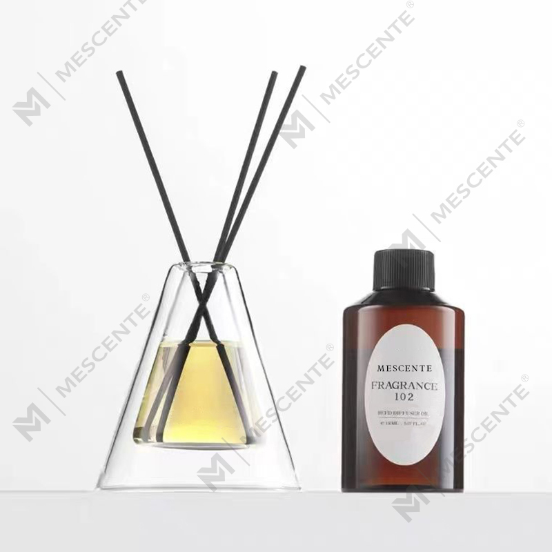 Custom Large Hex Essenza Unique Glass Bottle White Frosted Extra Air Aroma Reed Diffuser Home Duft, Reed Diffusers Christmas