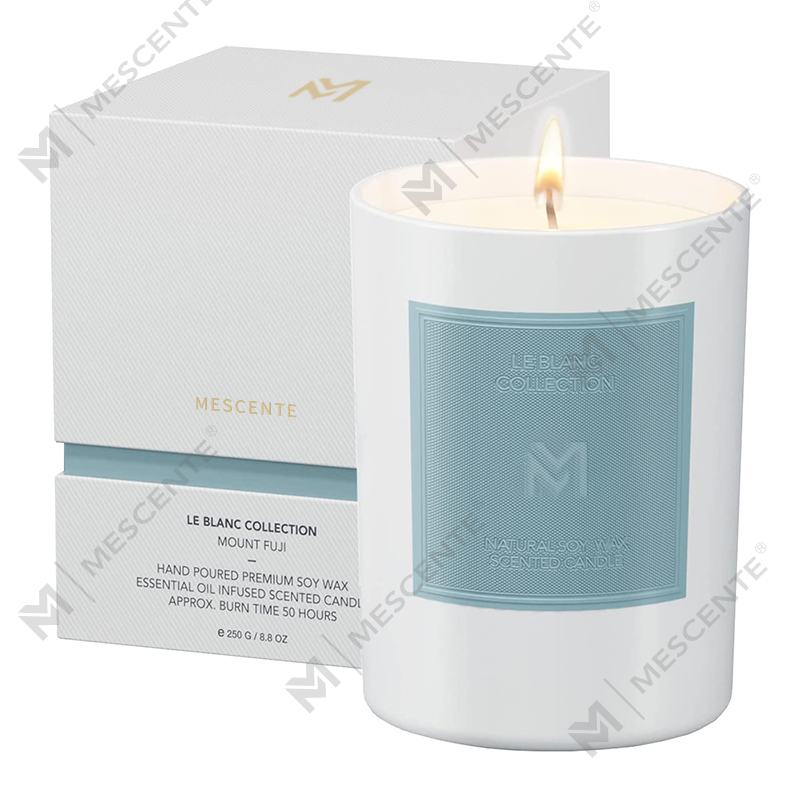 M&Scent Engros tilpasset luksus svart glasskrukke julearomaterapi soyavoks lyssett