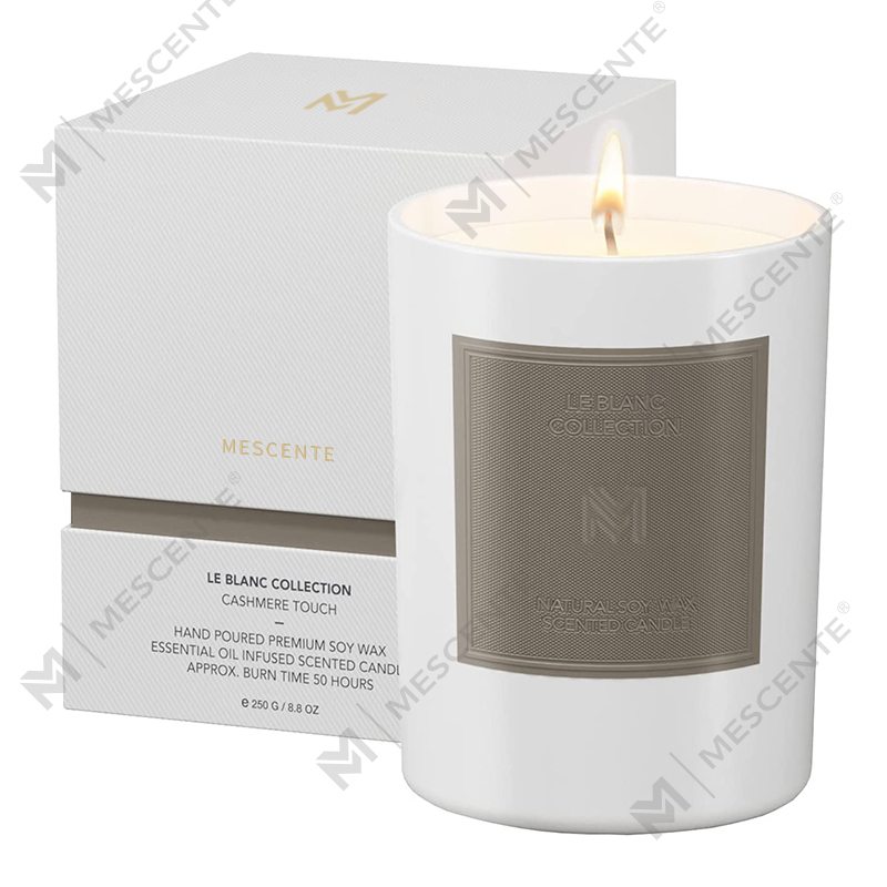 M&Scent Engros tilpasset luksus svart glasskrukke julearomaterapi soyavoks lyssett
