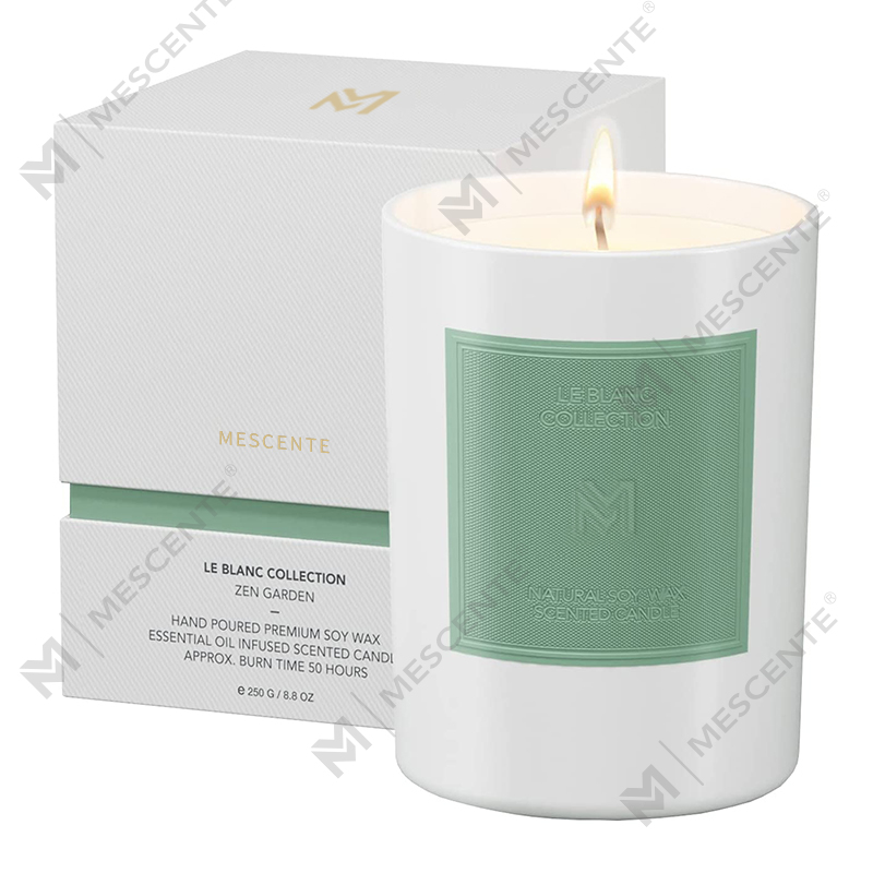 M&Scent Engros tilpasset luksus svart glasskrukke julearomaterapi soyavoks lyssett