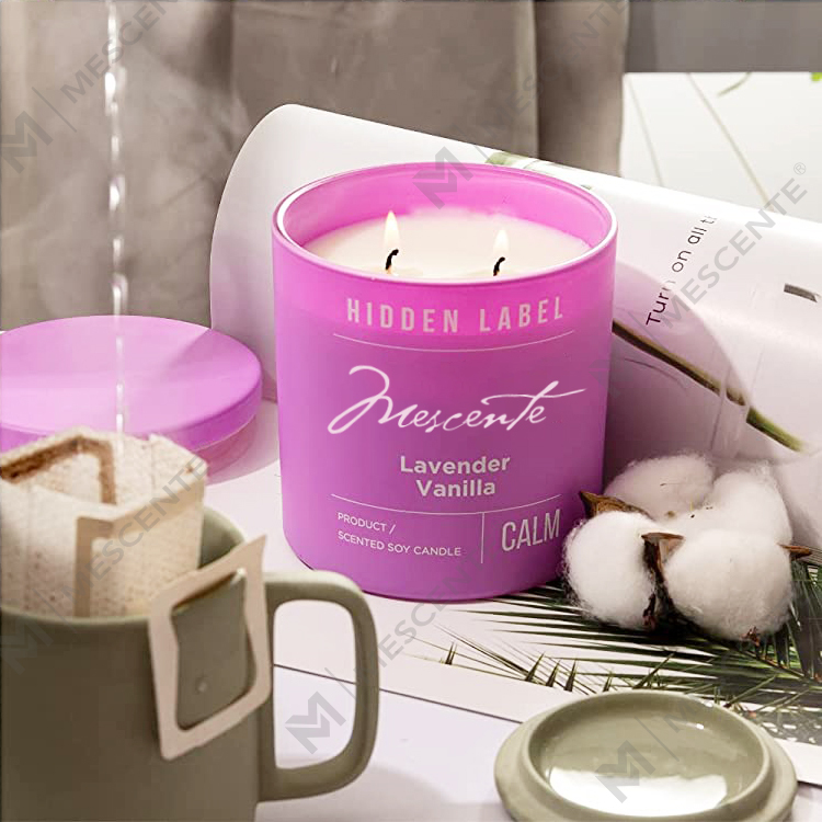 M&Scent Engros Luksus Private Label Sorte Krukker Duftende Soyavokslys Med Krystaller