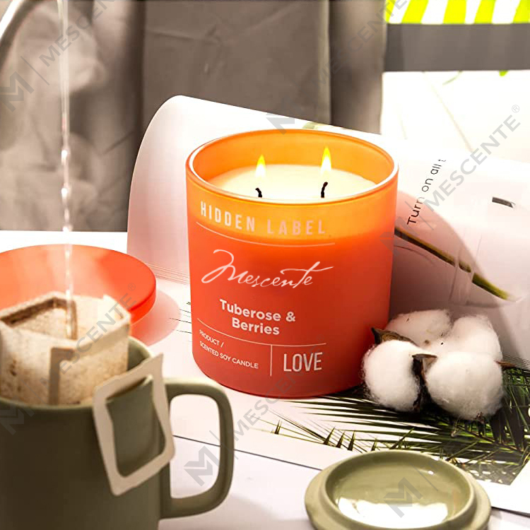 M&Scent Engros Luksus Private Label Sorte Krukker Duftende Soyavokslys Med Krystaller