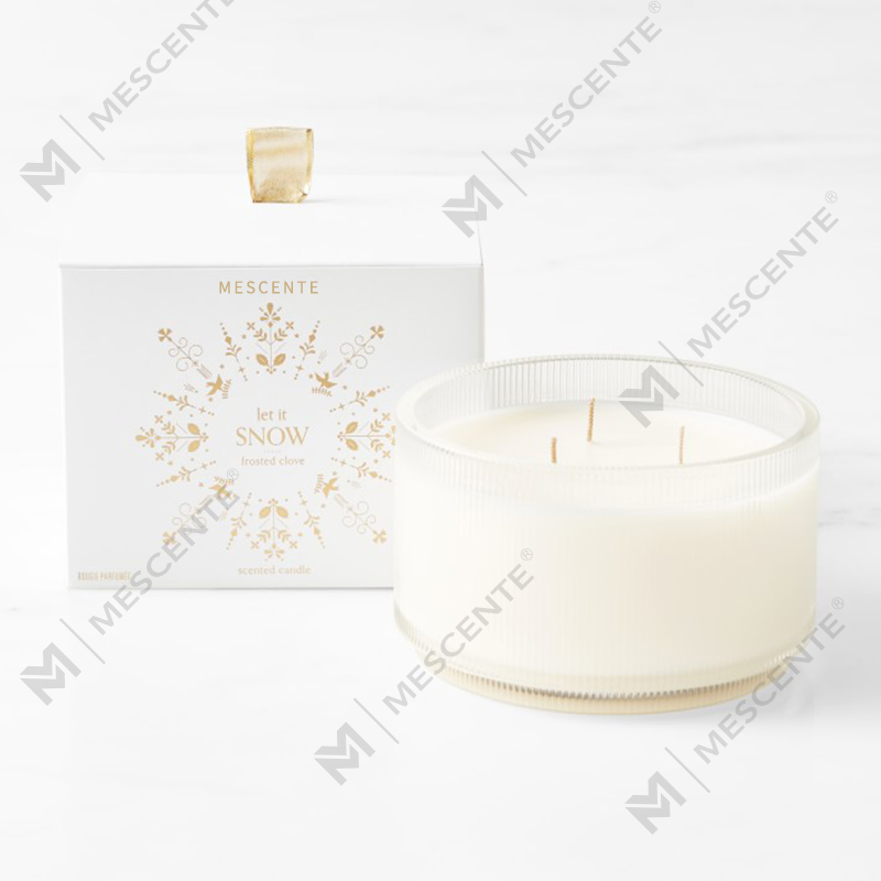 M&Scent Custom Made Logo Hjemmelaget Organic Clarity Duftende soyalys Private Label i glasskrukke