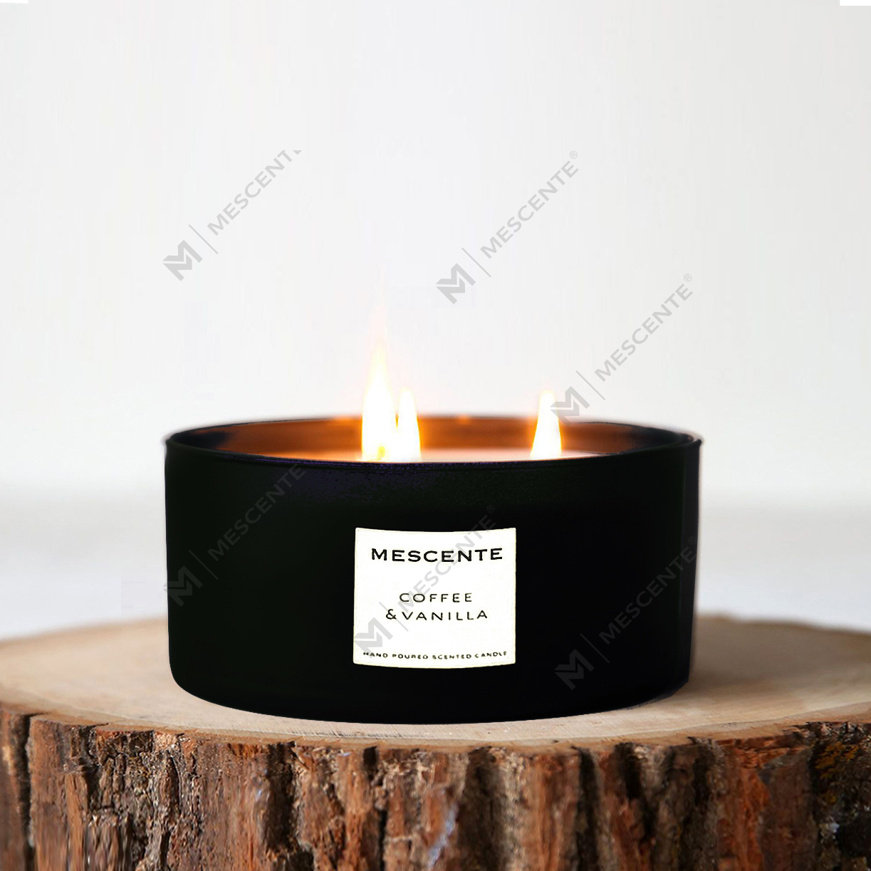 M&Scent engros dekorativ aromaterapi 3-veker duftende kokospalme stearinlys gavesett