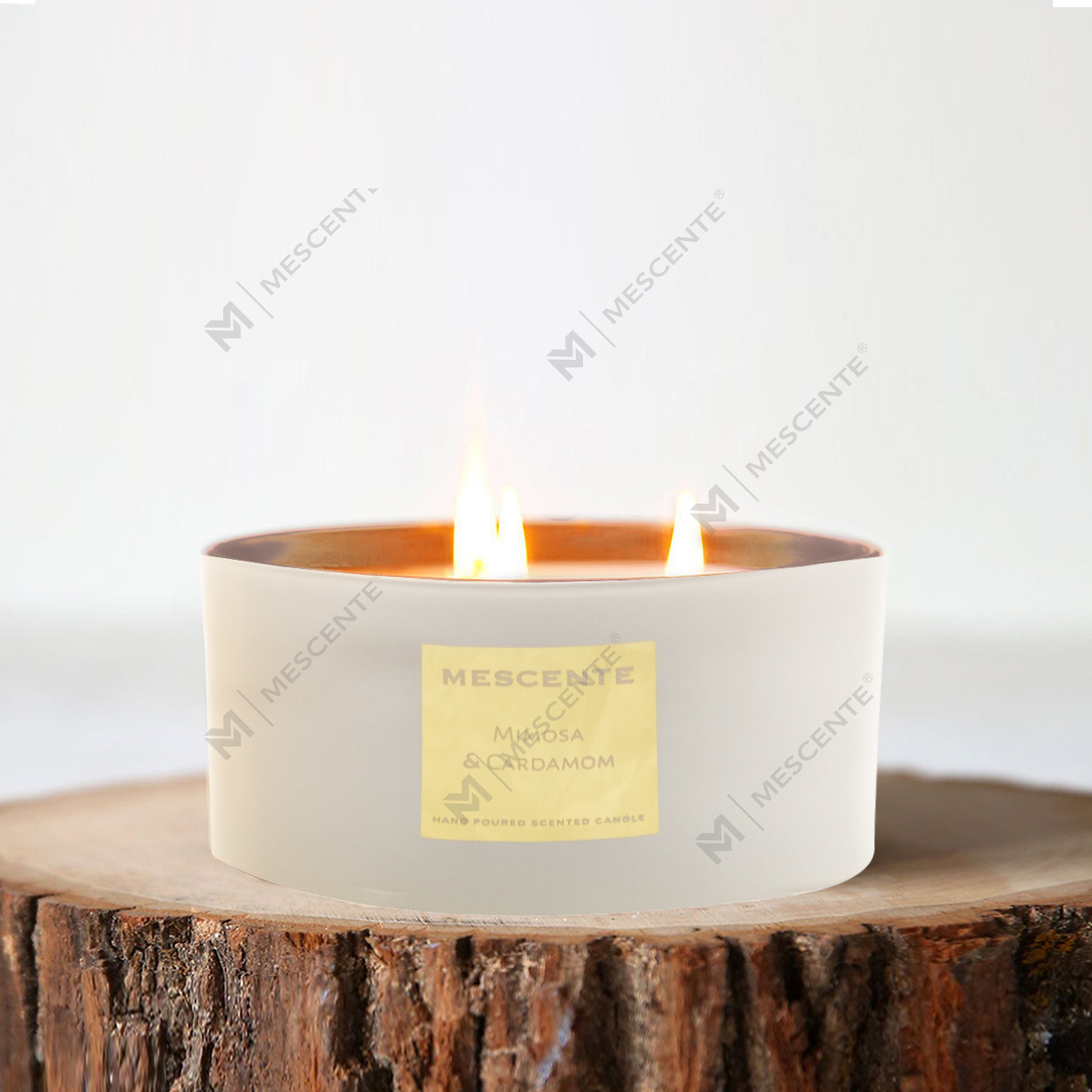 M&Scent engros dekorativ aromaterapi 3-veker duftende kokospalme stearinlys gavesett